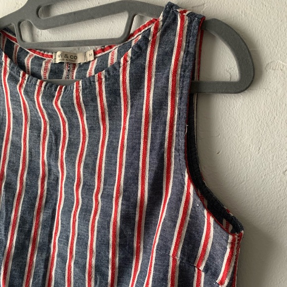 Striped linen summer tank top - Picture 4 of 5